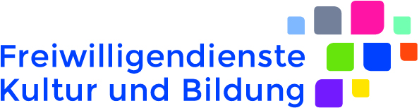 Freiwilligendienste Kultur und Bildung. Bunte Kacheln.