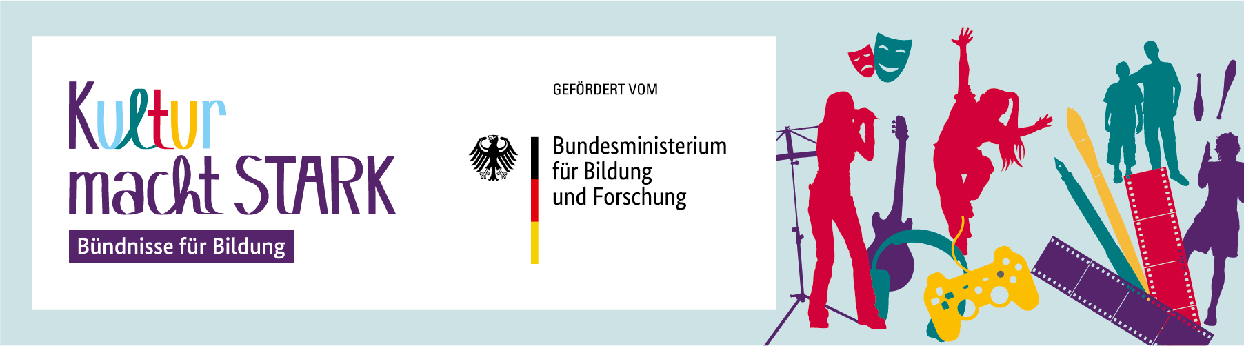 Logo Kultur macht stark. Büdnisse für Bildung und BMBF