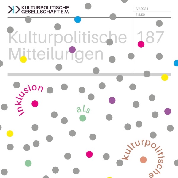 Cover des Heftes "Inklusion als kulturpolitische Aufgabe"