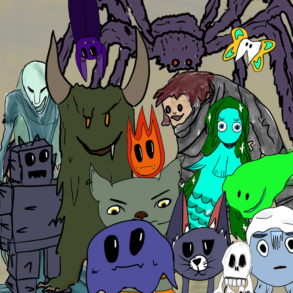 Illustrationen von verschiedenen Monstern