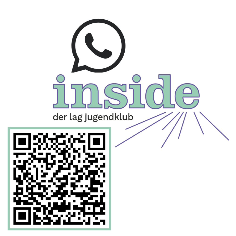 Grafik mit Text: inside – der lag Jugendklub